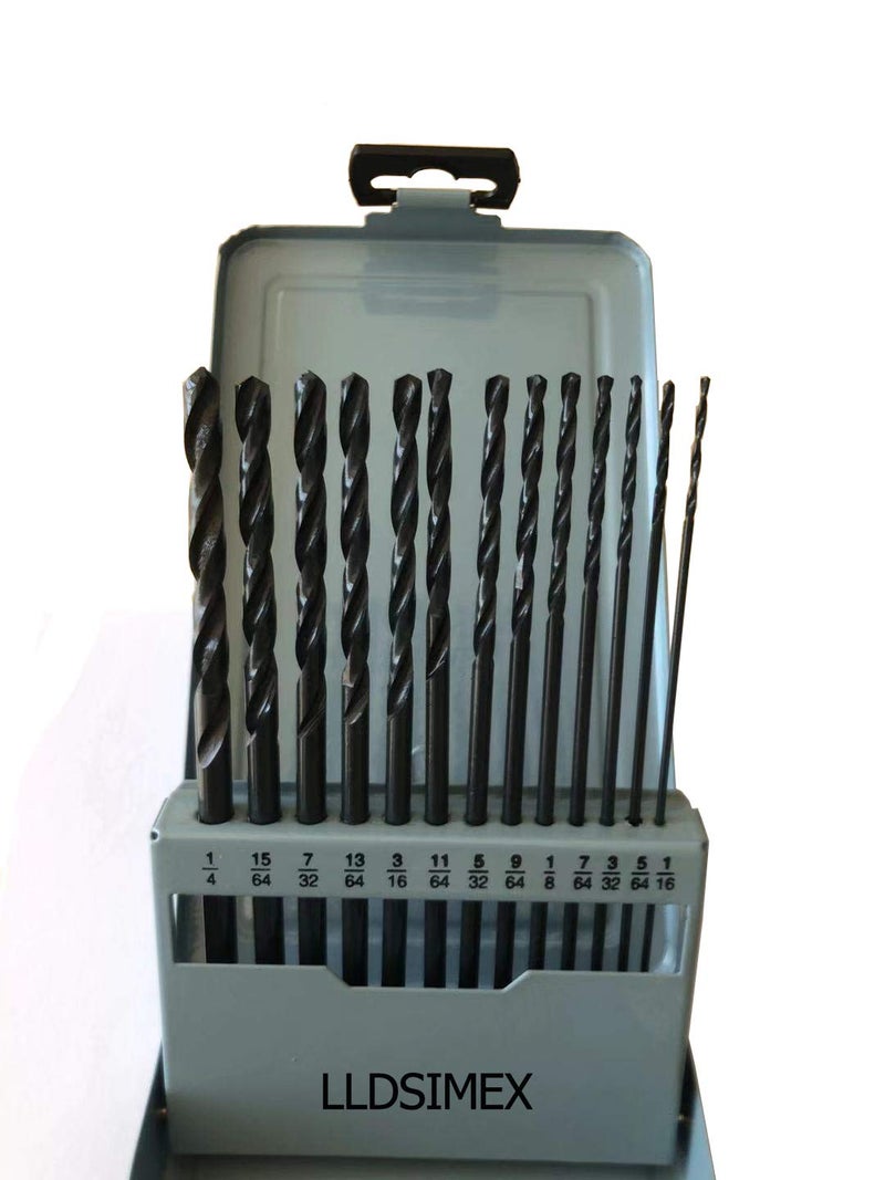 LLDSIMEX 13Pc 1/16"-1/4" x 64ths 6" Inch Long Aircraft Extension Drill Set - Image 1